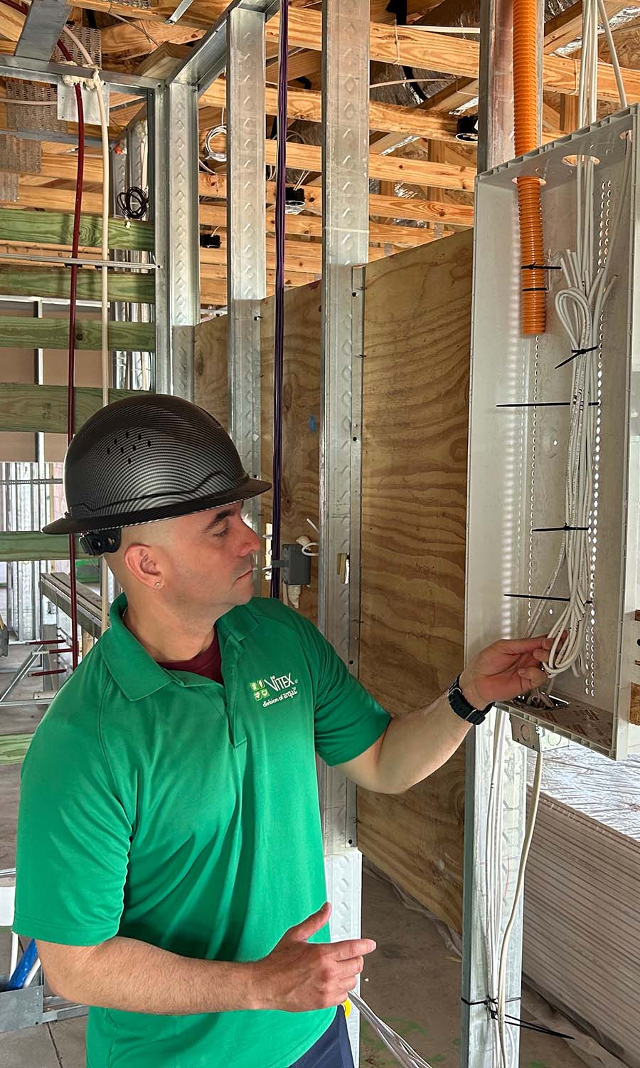 Network wiring and wireless access point locations pre-wired during home construction